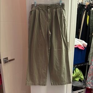 Paper bag Waist Khaki Green  Pants